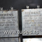 Two vintage Siemens electrolytic capacitors 500uF/35V Klangfilm Al-Elko rauh IA