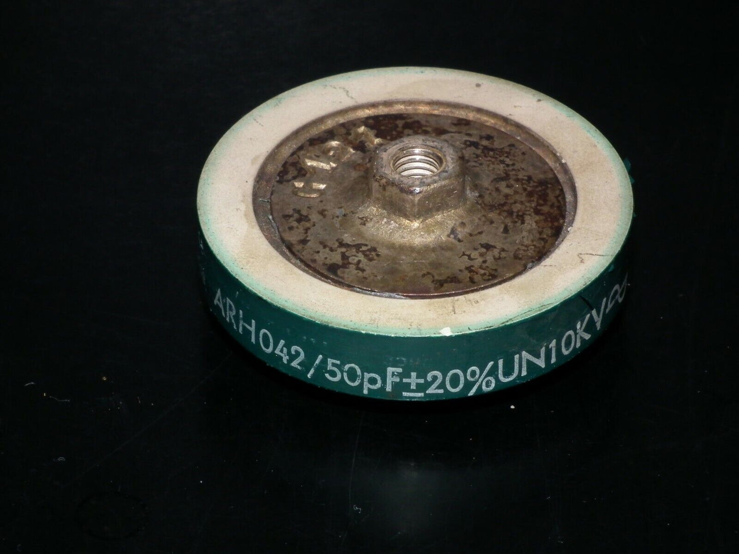 LCC France 50pF 10KV doorknob capacitor for professional broadcast Used Tested
