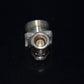 One NOS Spinner 7/16" DIN Female Silver plated coax connector made in W.Germany