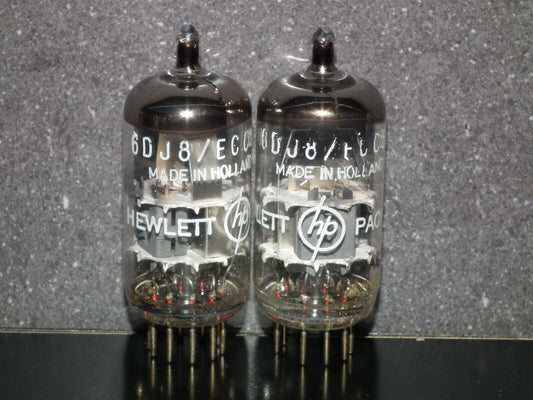 Platinum matched pair 6DJ8 HP Philips ECC88 Balanced sections, low noise