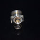 One NOS Spinner 7/16" DIN Female Silver plated coax connector made in W.Germany