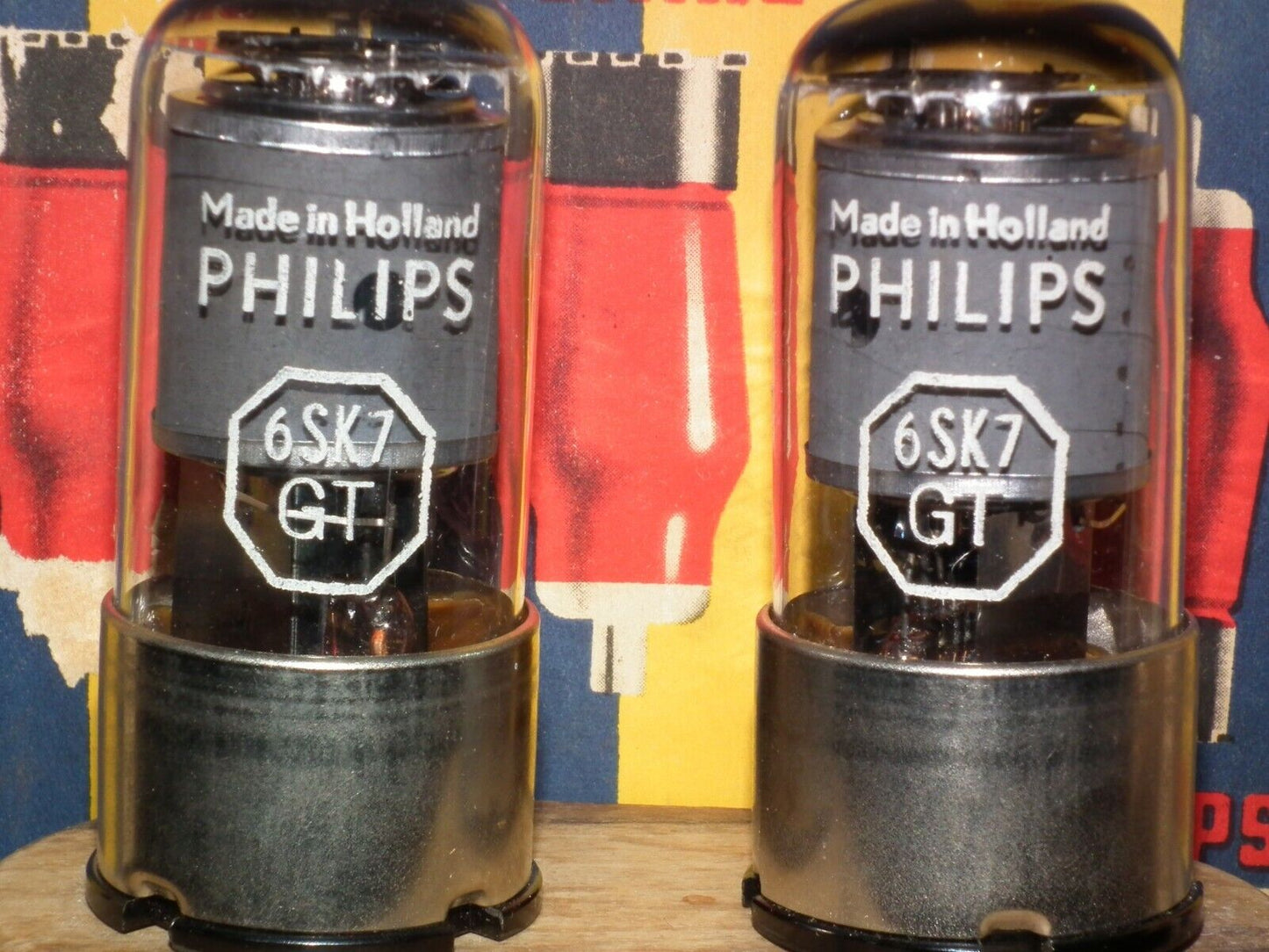 Matched Pair 6SK7GT Philips Miniwatt NOS NIB - Sealed boxes