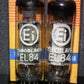 EL84 6BQ5 EI Yugoslavia - NOS platinum matched pair Silver anodes Mullard tools