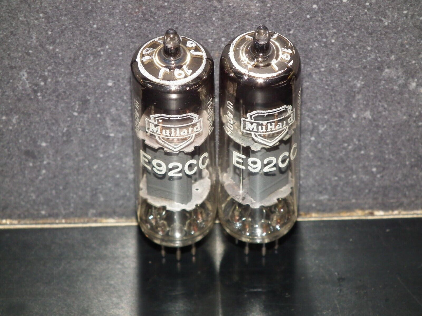 Matched pair E92CC Mullard Made in Heerlen Holland in 1960, Used tested 100%
