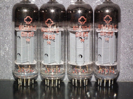 Platinum matched quad 6P43P-E Reflektor ( EL86 6CW5 )  NOS tube audio pentode