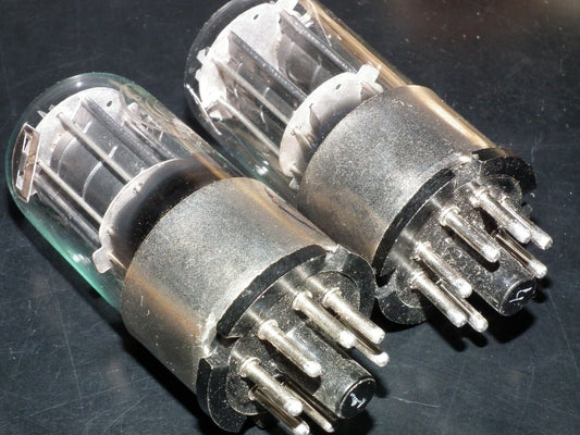 Matched Pair RARE 6N12S MELZ Moscow NOS Metal Base (6SN7GT Sub) Old Getter Type