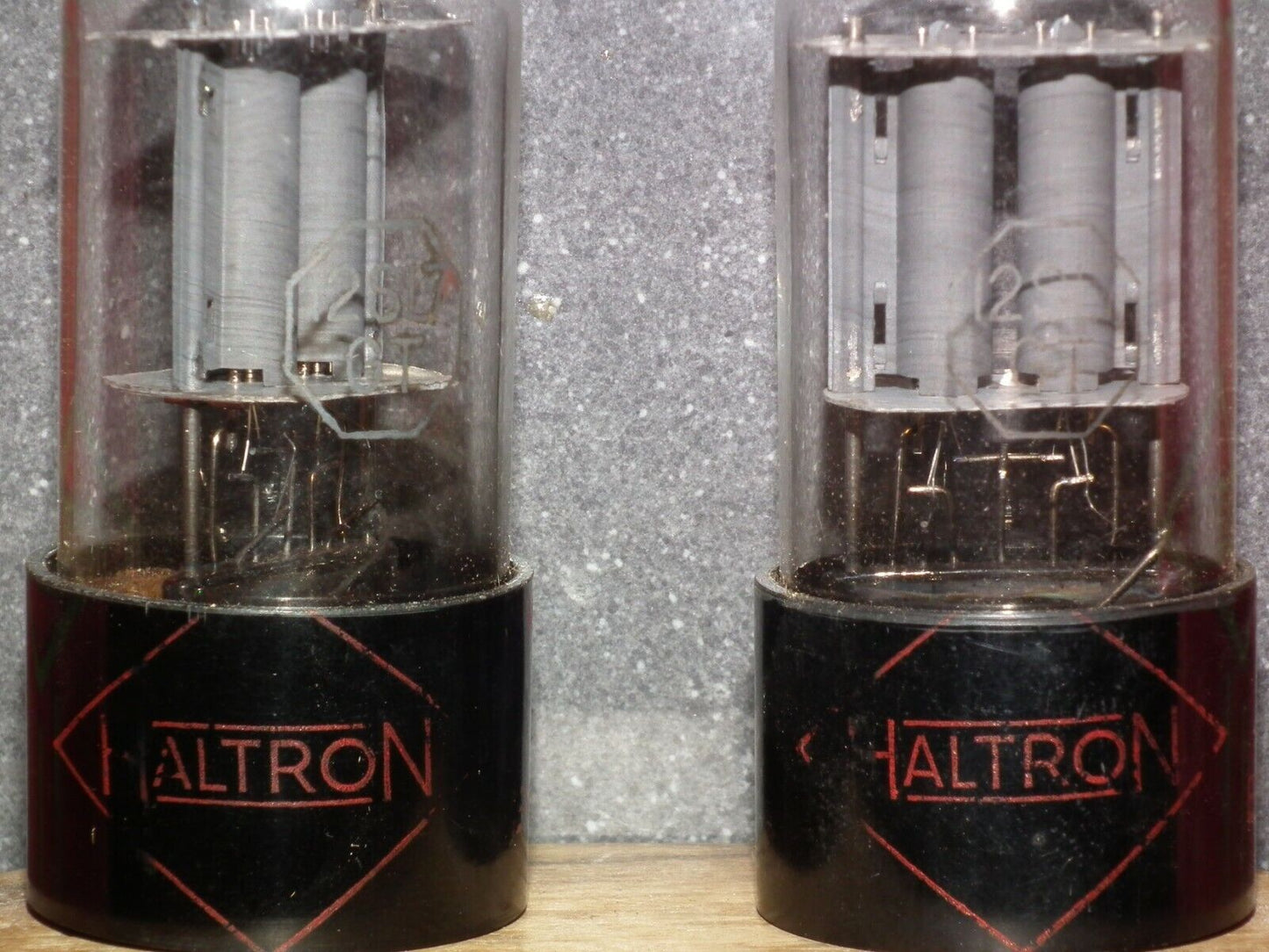 Matched Pair Haltron 12SL7GT NOS NIB Square D Getter old type stem pre WWII