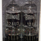 Matched Pair BRIMAR 12AU7 ECC82 Long Anodes Side Getters Used 80%