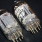 Matched Pair 12AU7 Philips ECC82 Long Anodes 17mm CrossFoil D Getter k63 1957 MP