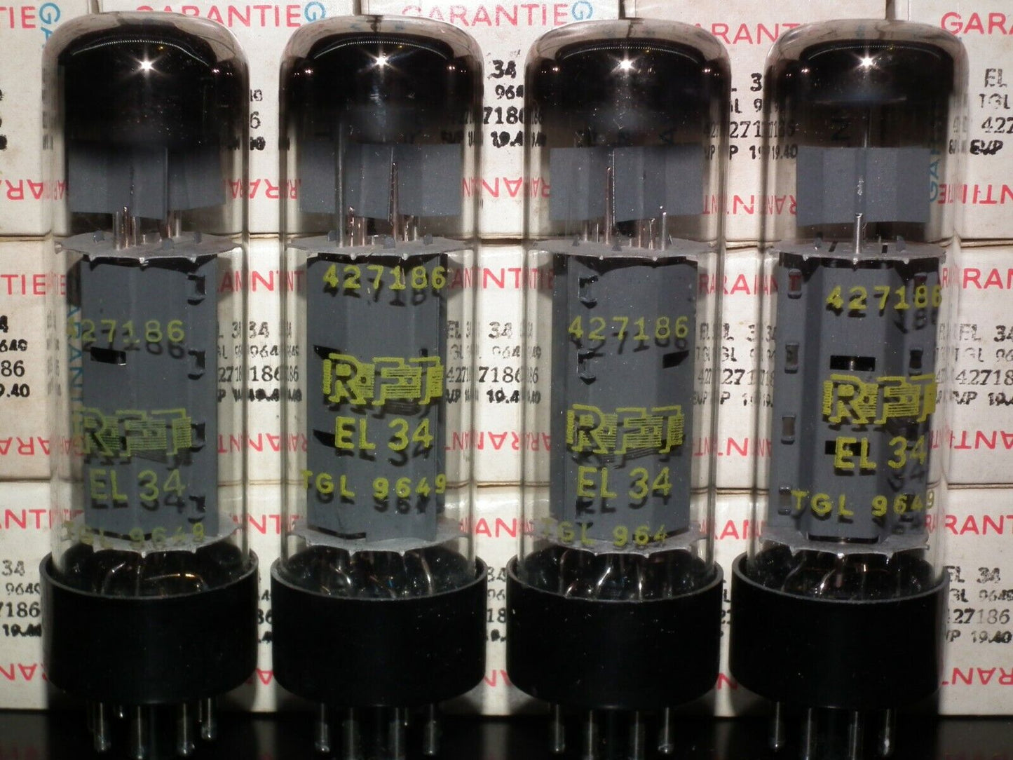 EL34 6CA7 RFT Germany NOS NIB Platinum Matched Quad
