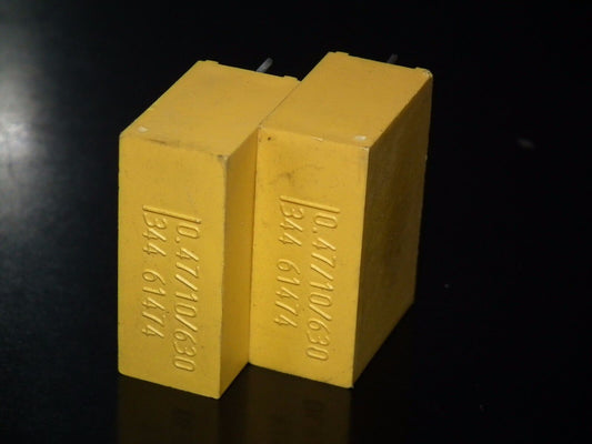 Two vintage NOS PHILIPS MKC 344 Capacitors 0.47mfd / 630V perfect for tube audio