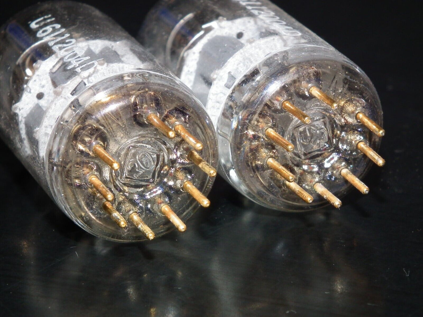 Platinum matched pair E88CC Telefunken 6922 Diamond Bttm Ulm Balanced Tested NOS