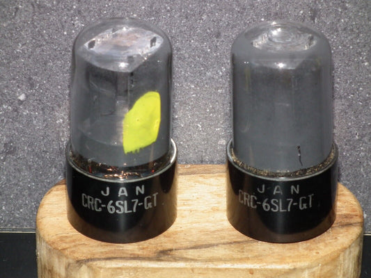 6SL7GT RCA VT-229 JAN NOS Platinum Matched Pair Gray coated, the same dates 1956