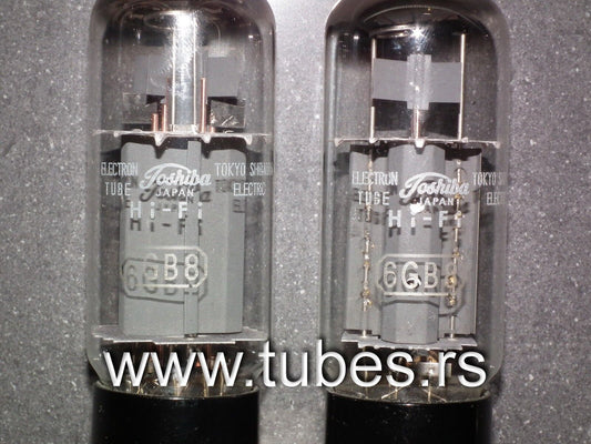 6GB8 Toshiba Japan - Platinum matched pair 6G-B8 Hi Fi Tube