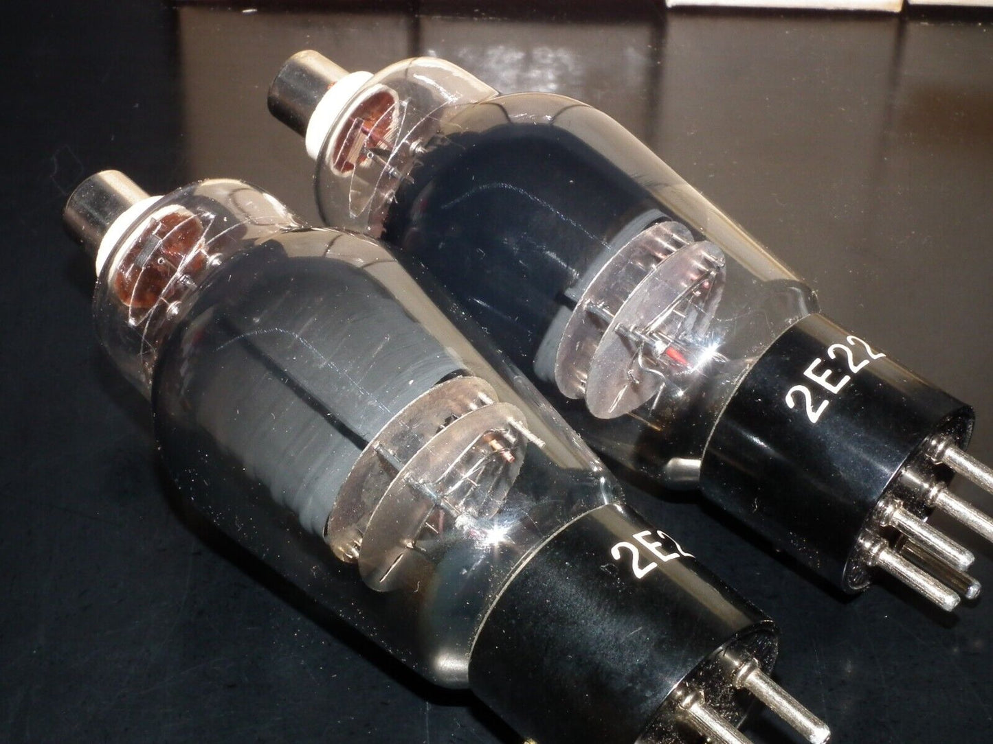 Platinum Matched Pair 2E22 KEN-RAD NOS NIB Made in USA Black Coated DHT Pentode