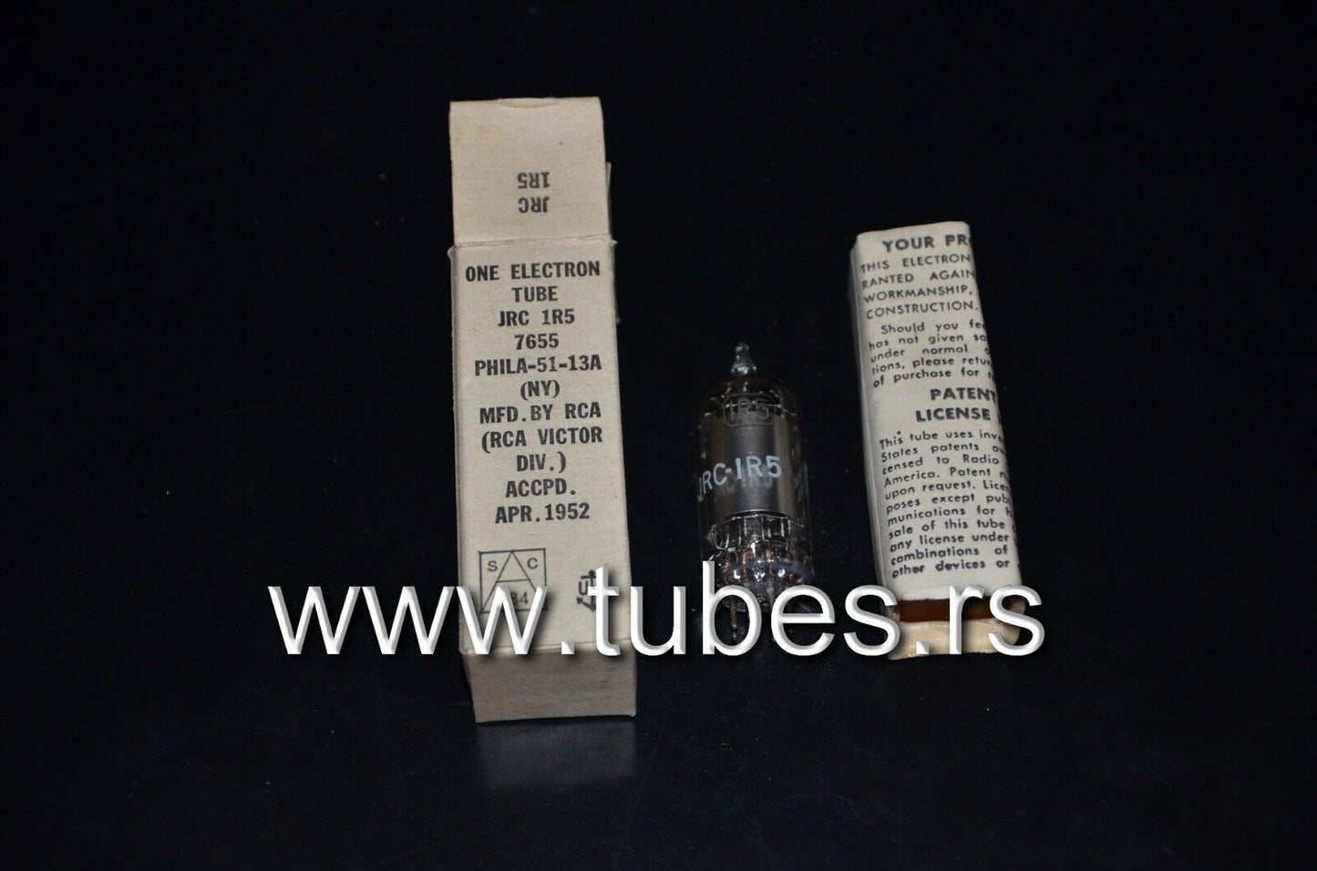 1R5 RCA DK91 - NOS in original JAN boxes April 1952 RARE SQUARE GETTER
