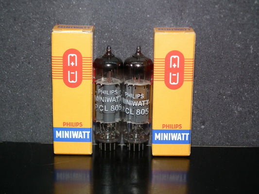 Platinum Matched Pair (2 tubes) PCL805 Philips Miniwatt Triode Pentode NOS NIB