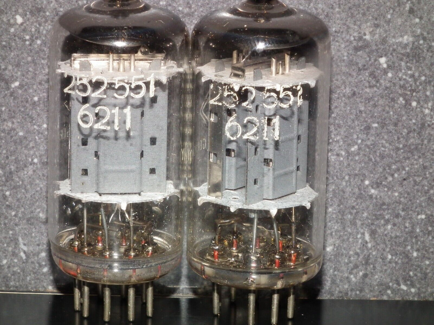 Platinum Matched Pair 6211 Telefunken ~ECC82 Tested NOS DB The same ULM codes