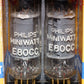 Philips E80CC 6085 Matched pair (Rare FOIL D Getter, PINCHED WAIST!) Tested NOS