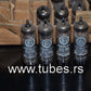 Platinum matched quad EL86 6CW5 EI Yugo (Philips) NOS tube audio output pentode