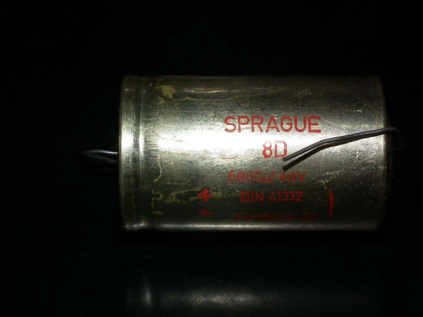 NOS Sprague electrolytic capacitors 6800uF 40V Made in USA