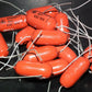 Two polystyrene capacitors 60000pF 0.060uF 63V ISKRA SIEMENS HI End Tube
