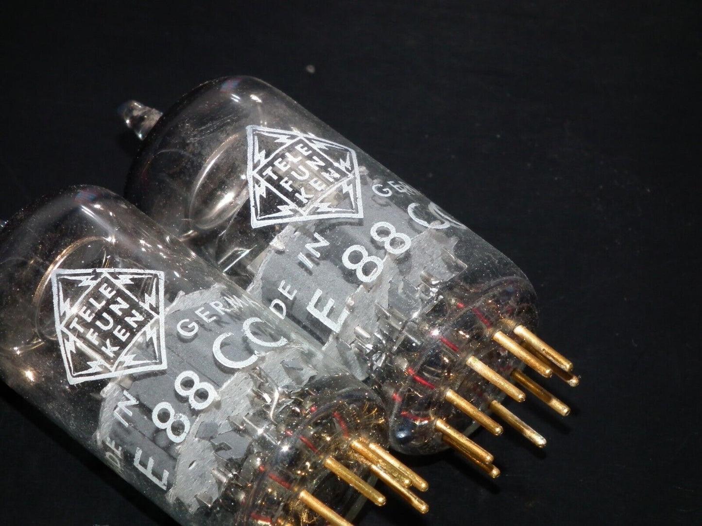 Platinum matched pair E88CC Telefunken 6922 Diamond Bttm Ulm Balanced Tested NOS