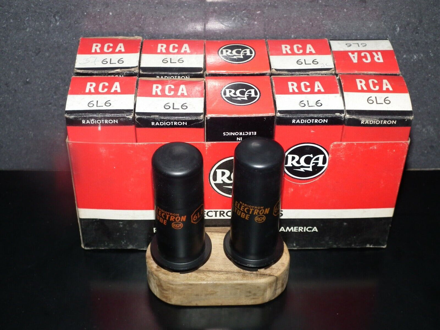 6L6 RCA Metal Can NOS NIB Platinum Matched Pair ( 2 pcs ) The same codes