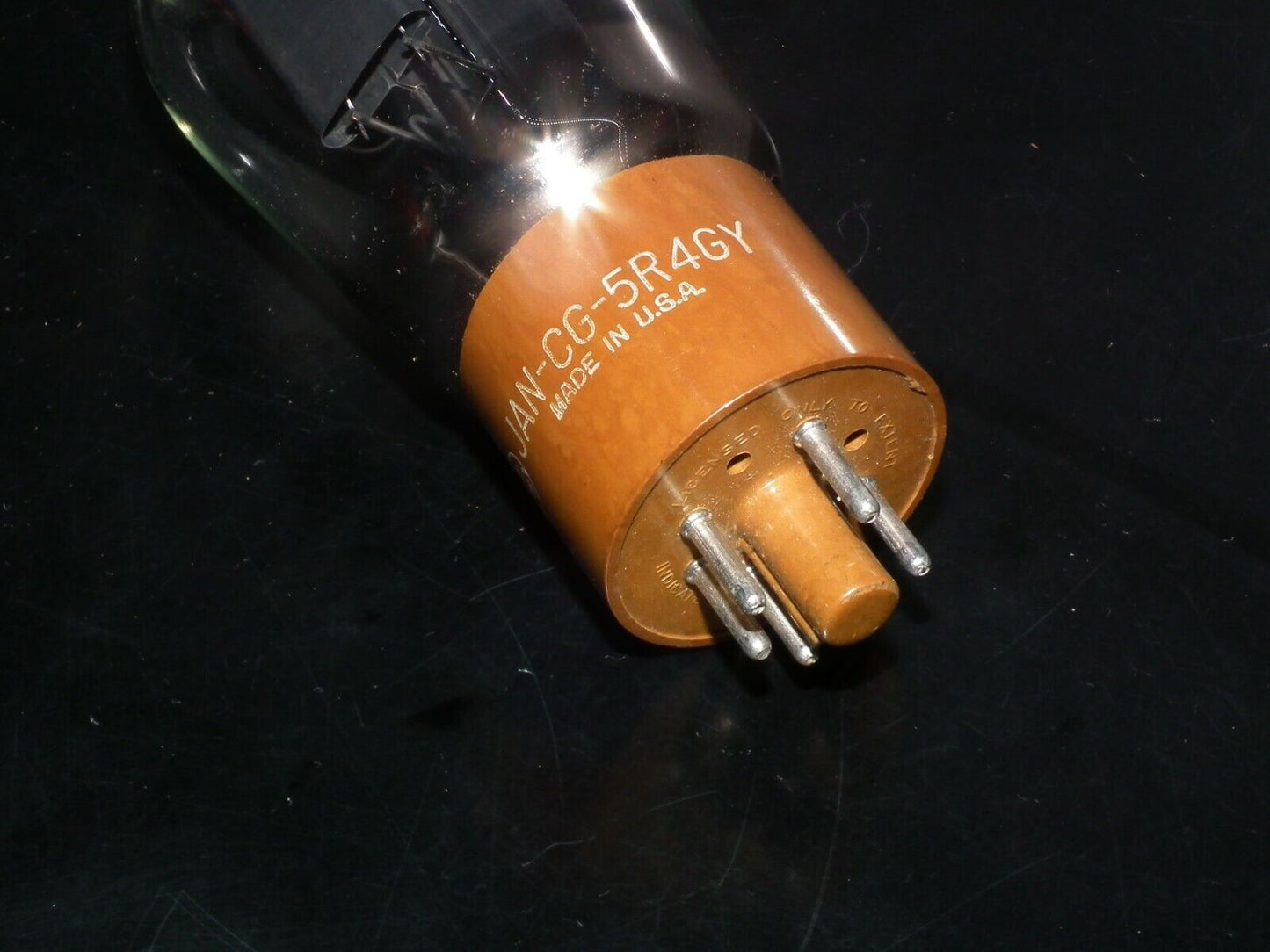 5R4GY GE NOS Dual D Getter Brown Base Vintage Rectifier Tube Balanced 100%