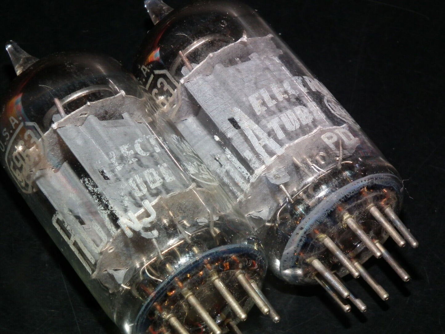 Matched Pair 5963 RCA 12AU7 ECC82  Used Tested 75%