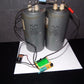 Two vintage ITT PIO capacitors 32 uF / 3.75KV 32mfd / 3.75KV W. Germany 1971