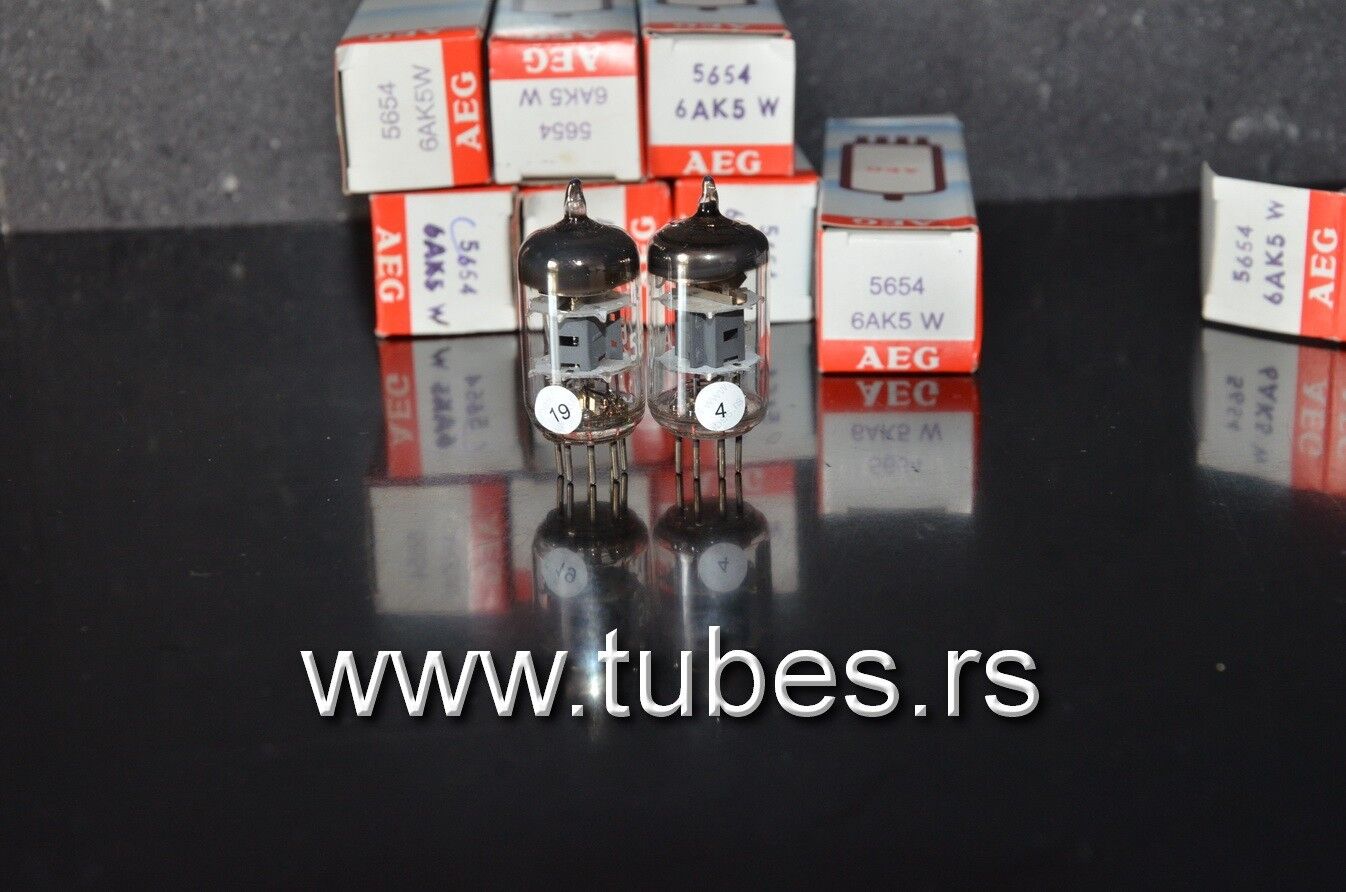 Platinum Matched QUAD 5654 6AK5W EF95 Telefunken NOS diamond bottom - Little Dot
