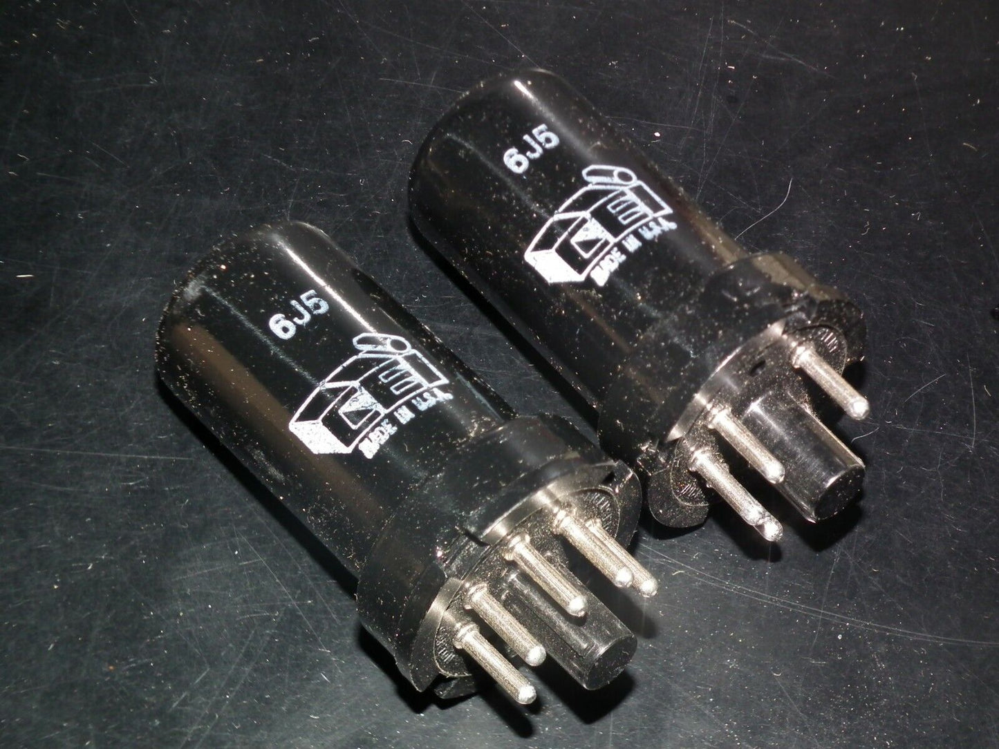 6J5 CEI Platinum Matched Pair NOS NIB Made in US in 60s
