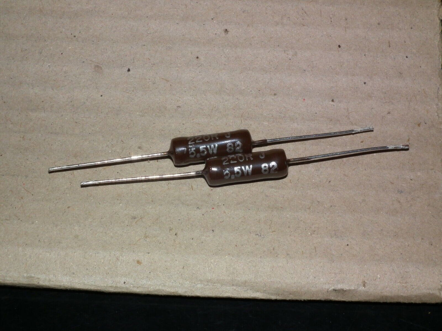 Two (2 pcs) NOS vintage resistors 220 Ohm 5.5W West Germany Klangfilm tube audio