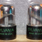 Platinum Matched Pair Sylvania 6SL7GT NOS NIB Chrome Tops Short Bulb Used 135%