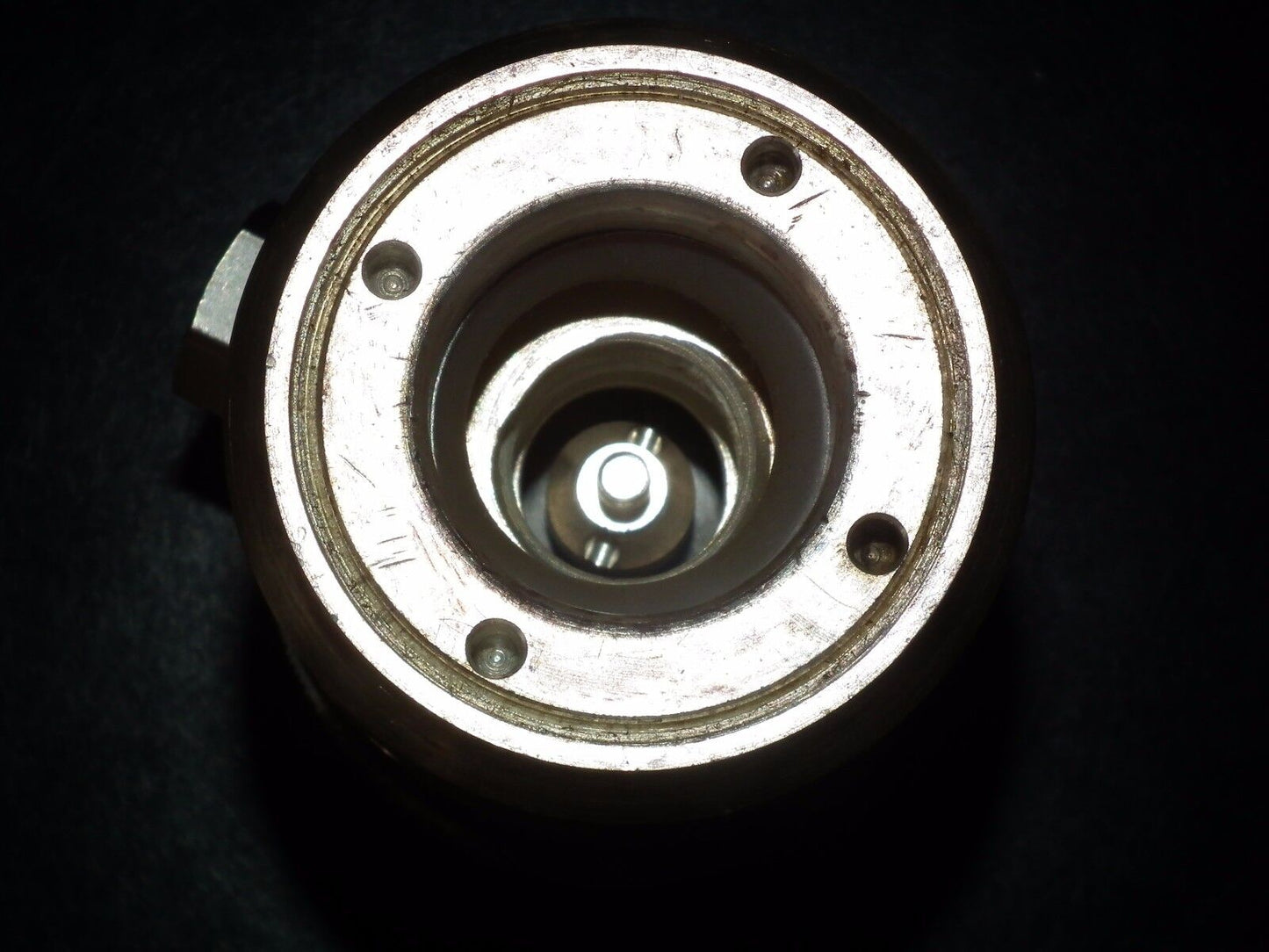 One NOS Spinner 5/8" DIN Male Silver plated coax connector BN 9258 (Flexwell)