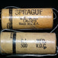 Two vintage SPRAGUE capacitors 0.1uF 500V NOS Guitar Amp MICAMOLD WAX PAPER