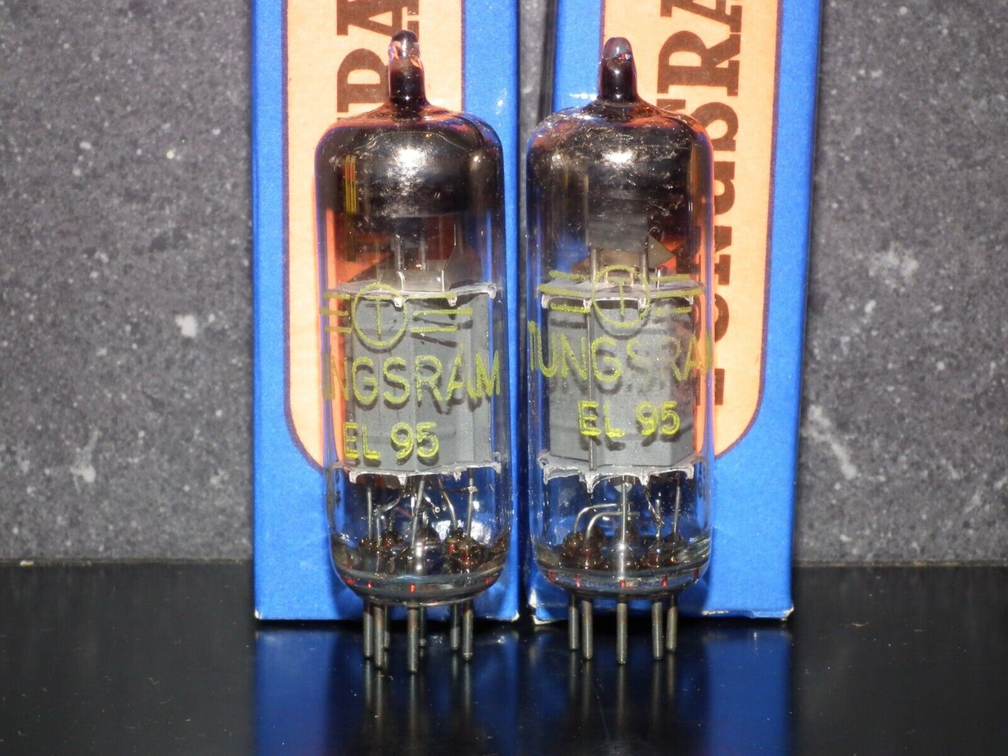 EL95 6DL5 Tungsram platinum matched pair 2pcs NOS NIB Great Sounding Early 60s