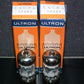 ECC83 Philips France 12AX7 Matched Pair Ribbed plates, Rebranded ULTRON NOS NIB