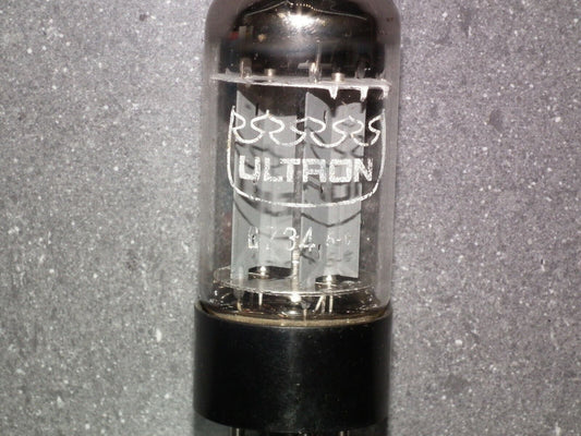 GZ34 Tungsram rebranded Ultron 5AR4 rectifier, O Getter, tested NOS