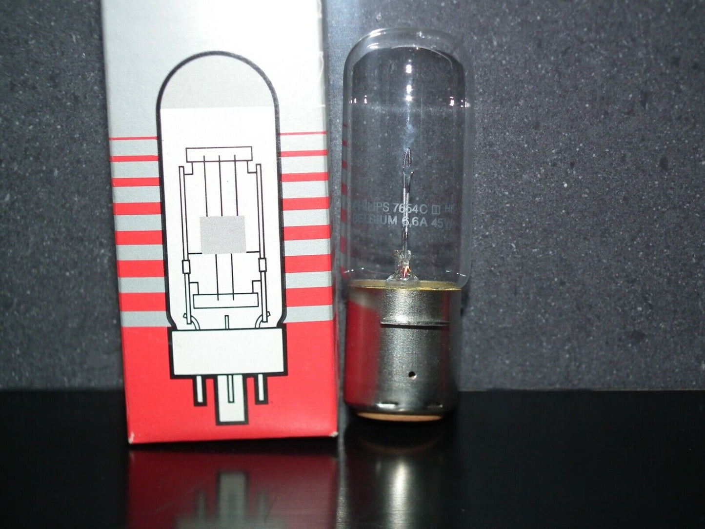 Genuine Philips Bulb 7668C 100W 6.6A P28s NOS Made in Belgium Airfield Lamp