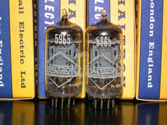 5965 Haltron E180CC 7062 NOS NIB Platinum matched pair, early 60s made in UK
