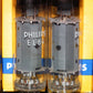 EL84 6BQ5 Mullard - NOS NIB platinum matched pair Blackburn 1971 branded Philips