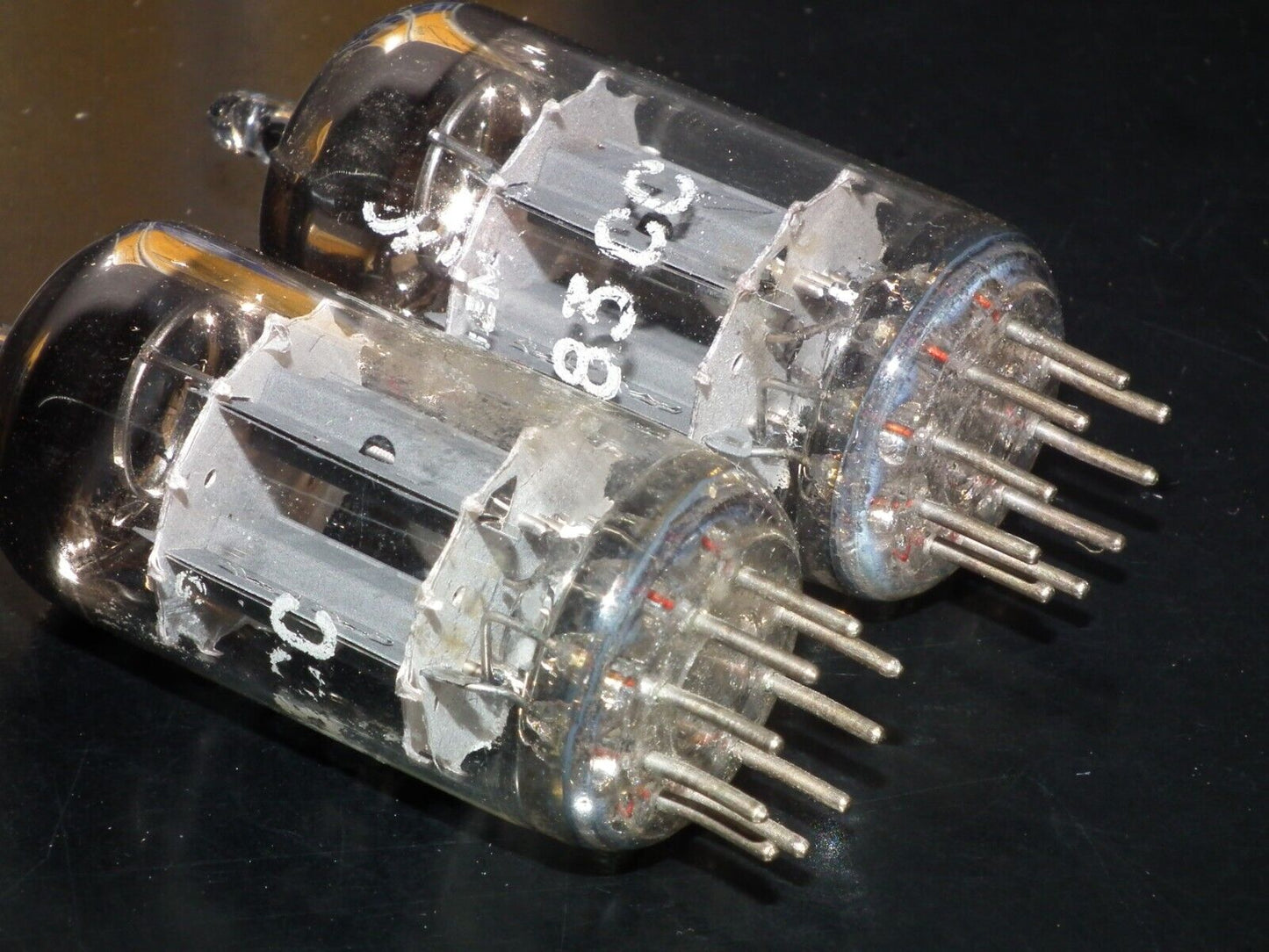E83CC Siemens & Halske Platinum Matched Pair ECC83 Munich USED tested OK