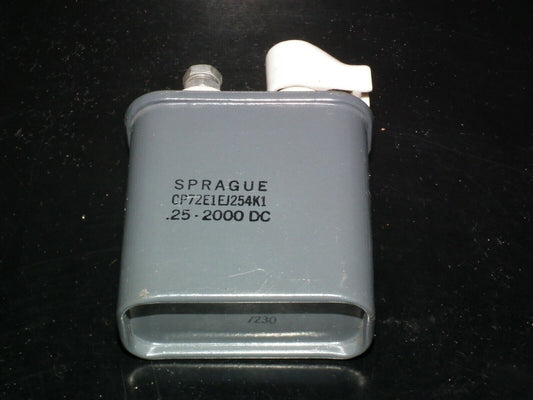 One vintage Sprague PIO capacitor 0.25uF 2000V DIY tube audio 0.25mfd 2KV