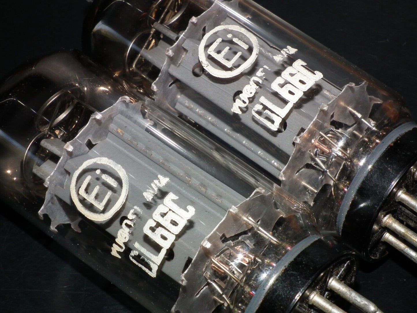 6L6GC EI Yugoslavia Platinum Matched Pair NOS NIB Welded Anodes