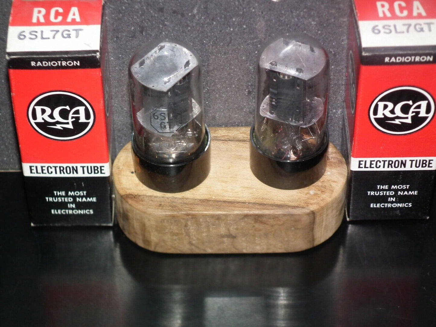 6SL7GT RCA NOS Platinum Matched Pair, the same dates, old type boxes