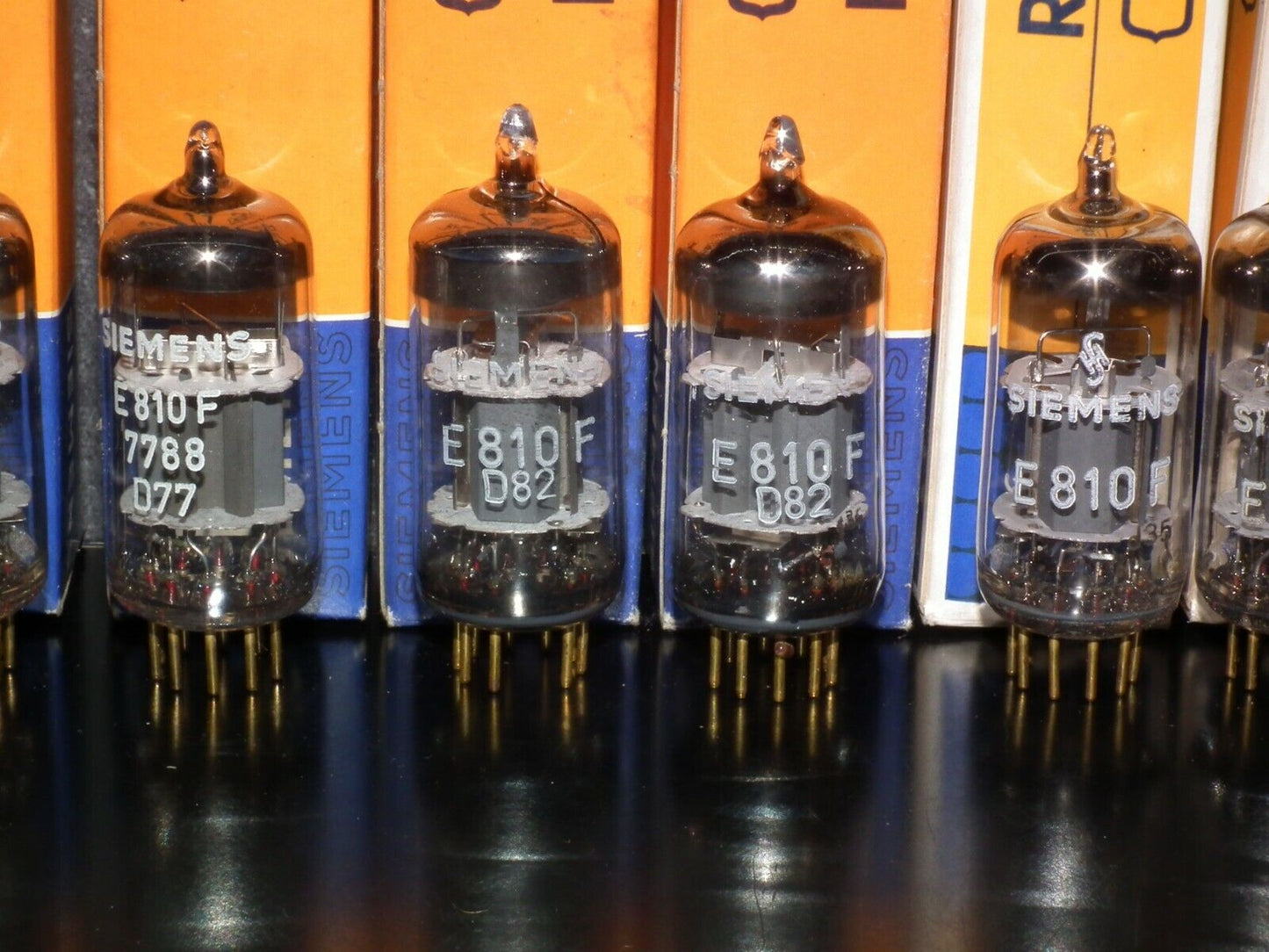 Matched Pair Siemens E810F 7788 NOS NIB Gold pin 60s Low Noise