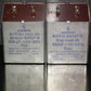 Two vintage Siemens electrolytic capacitors 500uF 70V Klangfilm, Germany 60s