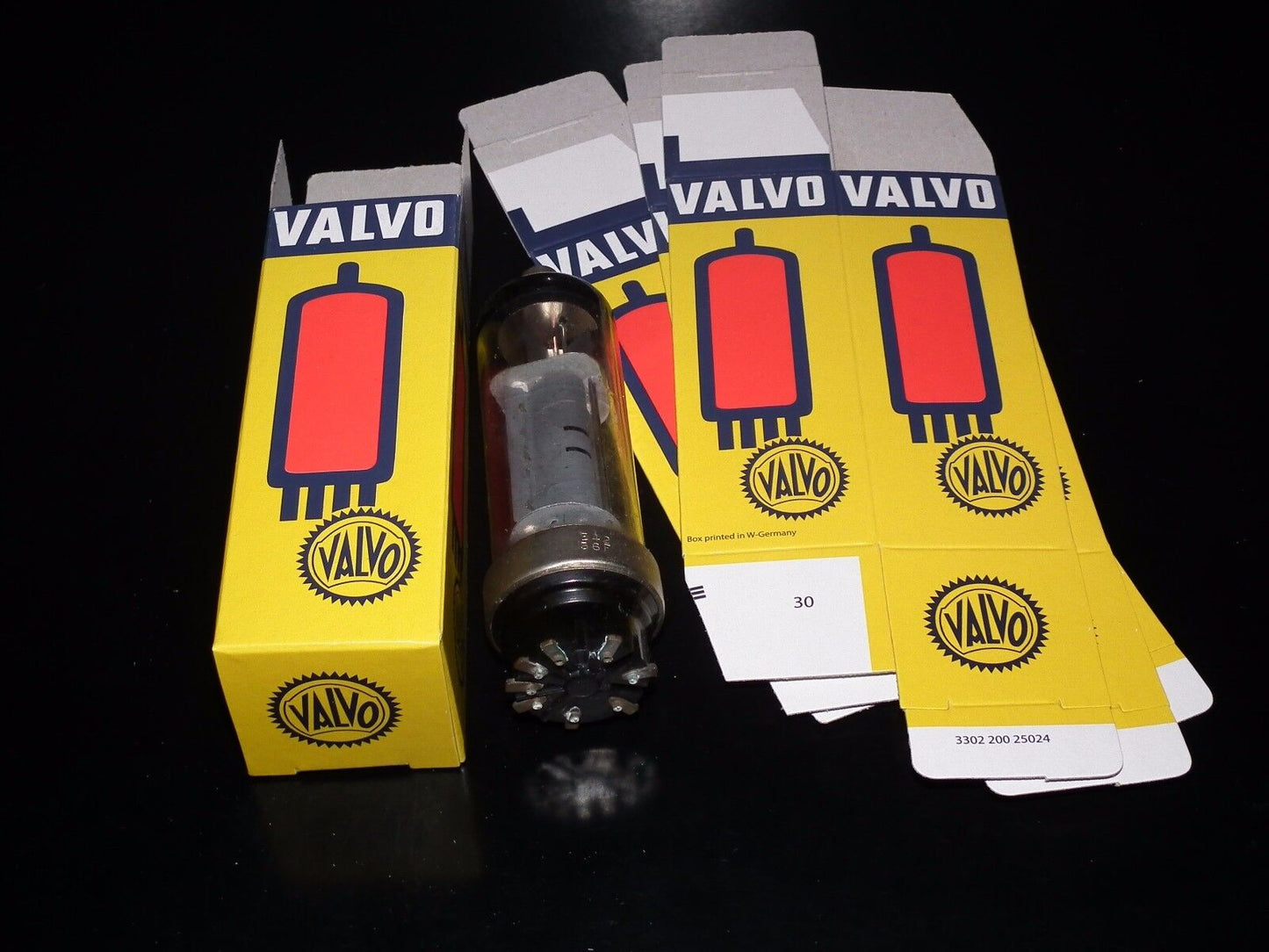 6 pcs Valvo Tube Boxes for Octal and Magnoval tubes EL34 GZ34 6CA7 6SN7 5AR4